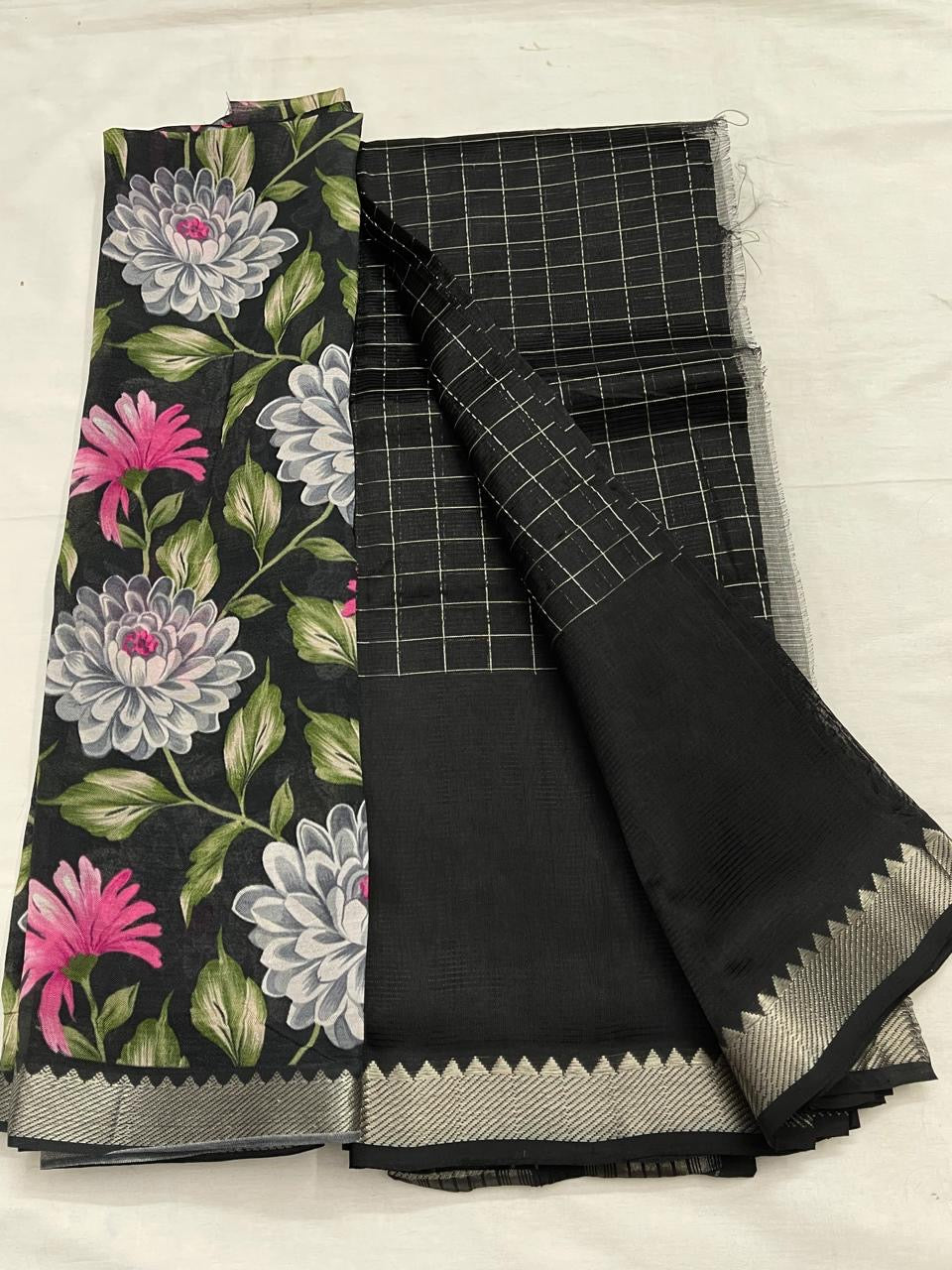 Mangalagiri silk+cottonsaree