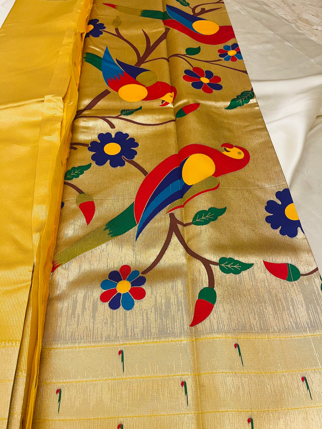 Semi organza paithani silk