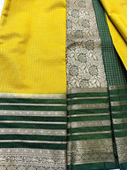 Chiffon checks saree