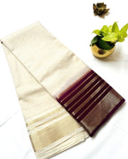 Chiffon checks bordered saree