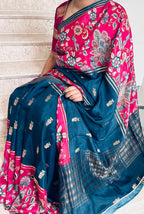 Soft crepe silk Kalamkari printed saree