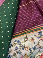 Tussur silk printed saree