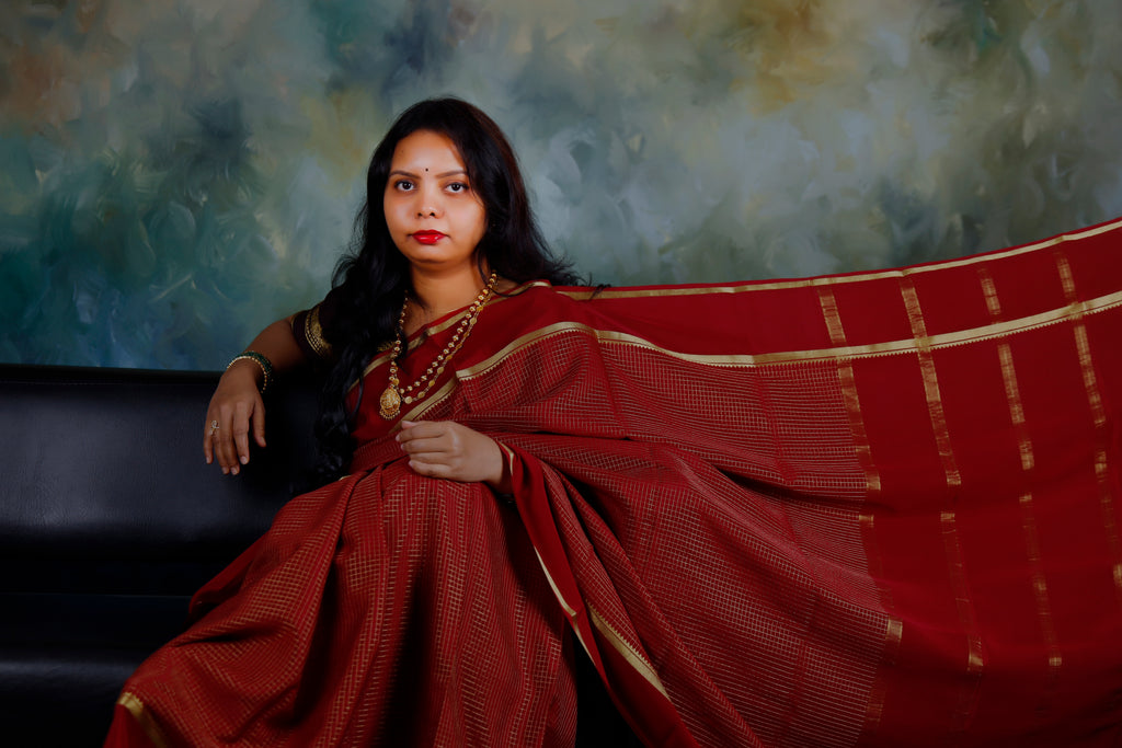 Mysore crepe silk saree